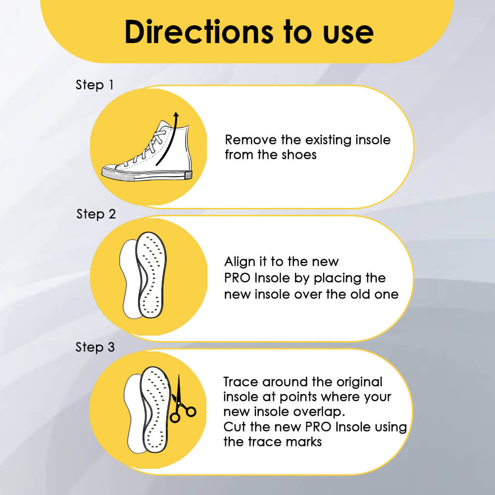 Pro Insoles Gel comfort air walk directions to use
