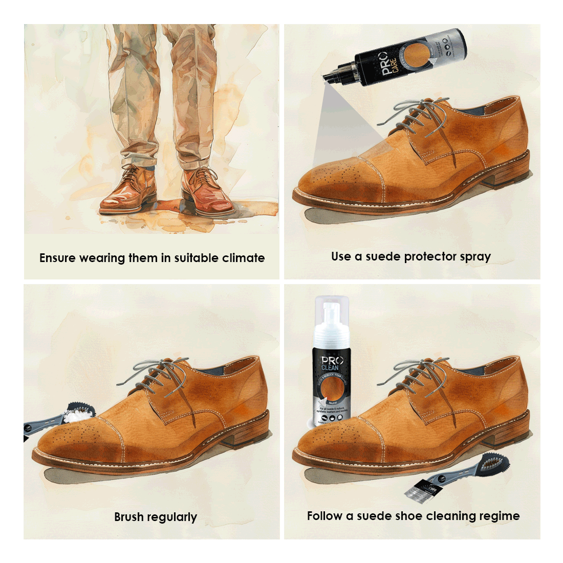 take care of suede leather shoes
